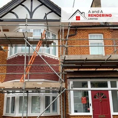 A and A Rendering scaffold and bay window render project